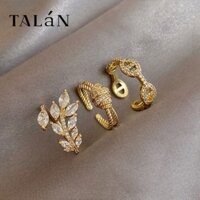 Nhẫn hở lá dát siêu nhỏ, Nhẫn dây gai, nhẫn đeo ngón trỏ thời trang nữ