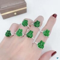 Nhẫn Hồ Ly Cẩm Thạch Bọc Bạc Ta – Thắng Giang