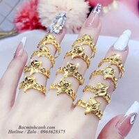 Nhẫn hồ ly kim tiền trơn vàng 10k NNU202