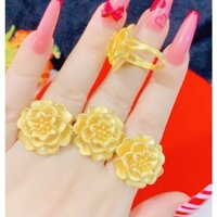 Nhẫn hoa hồng mạ vàng 24 cao cấp mẫu mới về ( nhẫn có ký hiệu )