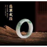 Nhẫn hoa ngọc bích tự nhiên A cấp cho nam và nữ, nhẫn ngọc băng, nhẫn ngọc cho nam và nữ, quà sinh nhật NBWH