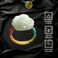 Nhẫn Hoa Phong Thuỷ Ngọc Phỉ Thuý (Jade A) - Ngọc Thiêng