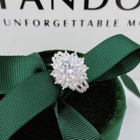 Nhẫn hoa sen bạc ta dày dặn - Nhẫn nữ bạc ta - Vàng bạc Khải Khải