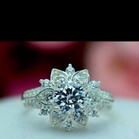 Nhẫn hoa sen bạc