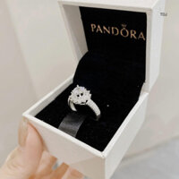 Nhẫn hoa sen đá cao bạc ta