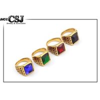 Nhẫn họa tiết xoắn ốc mạ vàng đá đẹp trẻ trung n549 Pitaca