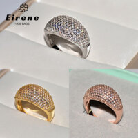 Nhẫn hơi thở sang trọng dành cho nữ thời trang phong cách châu Âu và Mỹ đầy đủ trang sức kim cương mặc hàng ngày Nhẫn zircon