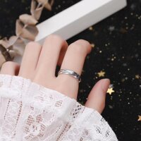 NHẪN HỢP KIM MẠ BẠC NAM NỮ UNISEX THỜI TRANG PHONG CÁCH RETRO VINTAGE HÀN QUỐC, ÂU MỸ S130 - 1CARA Shop Lá Đu Đủ