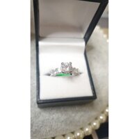 Nhẫn hột cao đá xoàn cao cấp xi mạ 7 lớp