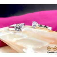 Nhẫn hột xoàn bạc 925