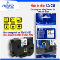 Nhãn in AZe-251 [24mm x 8m] Tương thích với nhãn Brother TZe-251, HZe-251