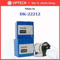 Nhãn in Brother DK-22212 Nhãn in Decal dài liên tục chữ đen nền trắng - Hàng chính hãng