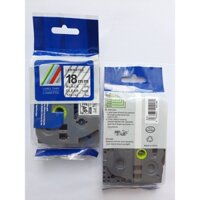 Nhãn In Brother Tz2-141, Khổ 18mm x 8 Mét, Chữ Đen Nền Trong (Black on clear), Nhãn Đa Lớp, Bám Dính Cao, Chống Nước