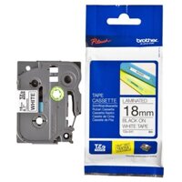 Nhãn In Brother TZe-241, Khổ 18mm, Dài 8m, Black On White, Chống Thấm Nước