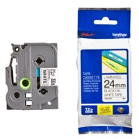 Nhãn In Brother Tze-251 ( Tương Thích), Khổ 24mm x 8 Mét, Chữ Đen Nền Trắng ( Black on white), Nhãn Đa Lớp, Bám Dính Cao