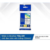 Nhãn in Brothers TZE-231 12MM