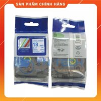Nhãn In HZe-S243 Brother - Xanh nền trắng 18mm x 8m