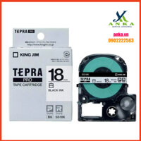 Nhãn in khổ 18mm dùng cho máy Tepra SR-R170V / SR300 / SR530 / SR970 / SR5900P / SR-R7900P