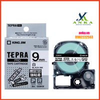 Nhãn in khổ 9mm dùng cho máy Tepra SR-R170V / SR300 / SR530 / SR970 / SR5900P / SR-R7900P
