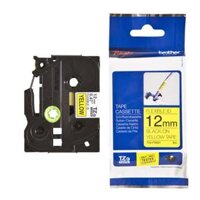 Nhãn in siêu dẻo Brother TZe-FX631 Chữ đen nền vàng khổ 12mmx8M