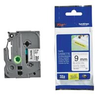 Nhãn in siêu dính Brother TZe-S221 Chữ đen nền trắng 9mmx8M