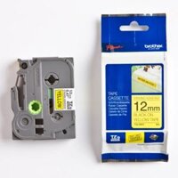 Nhãn in siêu dính Brother TZe-S631 Chữ đen nền vàng, Khổ 12mmx8M