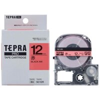 Nhãn in Tepra khổ 12mm dùng cho máy Tepra SR-R170V / SR300 / SR530 / SR970 / SR5900P / SR-R7900P