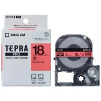 Nhãn in Tepra khổ 18mm dùng cho máy Tepra SR-R170V / SR300 / SR530 / SR970 / SR5900P / SR-R7900P