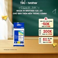 Nhãn In Tiêu Chuẩn TZE Brother Tze-231 Chữ Đen Trên Nền Trắng 12mm - Hàng chính hãng