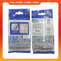 Nhãn In TZ2-135 Brother - Trắng nền trong 18mm x 8m