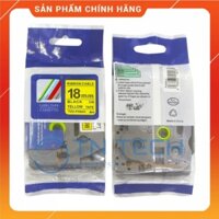 Nhãn In TZ2-FX641 Brother - Đen nền vàng 18mm x 8m