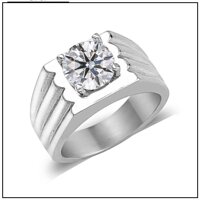 Nhẫn Inox Nam Đẳng Cấp Thép Không Gỉ 3 Sọc-NN520 - Màu Trắng,10