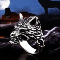 NHẪN INOX NAM ĐẦU CHÓ SÓI CỰC ĐẸP