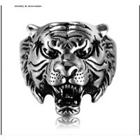 NHẪN INOX NAM ĐẦU CON HỔ TIGER CỰC NGẦU ĐỘC ĐÁO