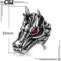 Nhẫn inox nam đầu rồng cực đẹp giá rẻ không đen n527 Pitaca