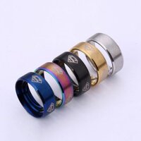 NHẪN INOX SIÊU NHÂN TO 8MM ĐỦ MÀU PHONG CÁCH CÁ TÍNH THỜI TRANG HÀN QUỐC - MÀU ĐEN,9
