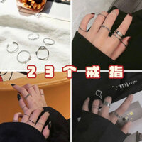 Nhẫn Ins Niche Không Phai Màu Nhẫn Điều Chỉnh Nhẫn Đơn Giản Nhẫn Vintage Bộ Nhẫn Nam Nhẫn Punk Nhẫn Nữ Hip-Hop