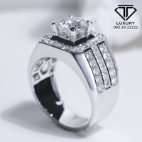 Nhẫn Kim Cương Moissanite Vàng Trắng 10K-14K-18K TL0015