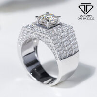 Nhẫn Kim Cương Moissanite Vàng Trắng 10K-14K-18K TL0021