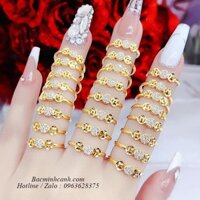 Nhẫn kim tiền 3 xu vàng 10k NNU201