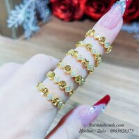 Nhẫn kim tiền cỏ 4 lá vàng 10k NNU231