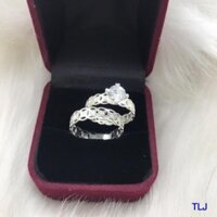 Nhẫn kim tiền đôi bạc ý 9,25 không đâu rẻ bằng - Trang sức bạc đẹp hjc