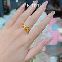 Nhẫn kim tiền đồng bản không đen không gỉ KAMI trang sức sỉ NL3