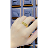 Nhẫn kim tiền mạ vàng 18 cao cấp siêu bền