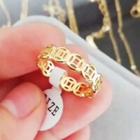 Nhẫn kim tiền titan Không gỉ BHN31 - Vàng - Size 5