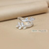 Nhẫn lá nguyệt quế - bạc ý