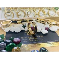 Nhẫn Lông Voi bản vuông VÀNG 18K (Lông FAKE) - Bảng 6mm