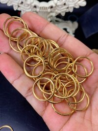 Nhẫn lông voi vàng 10k, đeo đơn hay kép đều xinh ạ, mã này dày dặn và đủ