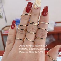 Nhẫn Lông Voi Vàng 10K đơn và kép NNU120