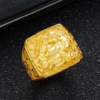 Nhẫn Mạ Vàng 24k Hình Phật Đang Cười